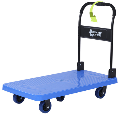Un chariot se pliant résistant pliable du chariot 600KG à main avec des roues de 5 pouces TPR