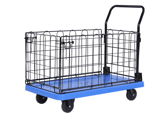 chariot se pliant SILENCIEUX de poussée de haute de la rambarde 600kg à chariot roulette pliable simple du chariot NR