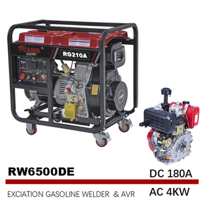 C.A. diesel 4kw 180A de soudeuses motorisées électriques de début d'excitation