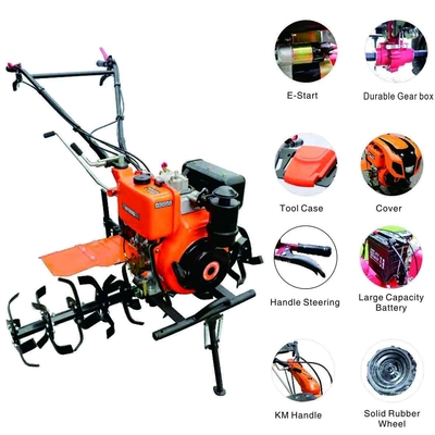 Model de moteur de GT1350D Mini Power Gear Tiller Diesel RS186 largeur de labourage de 800 - de 1350mm