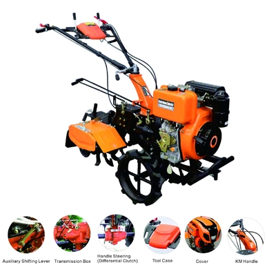 GT1350D-5 Mini Power Gear Tiller diesel de labourage de profondeur de 150 - de 300mm