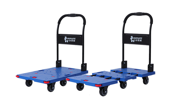 Main pliable escamotable de chariot à chariot de 6 roulettes poussant le chargement 400KG