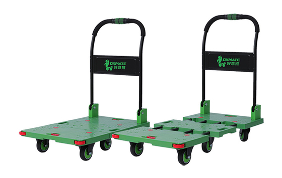 Main pliable escamotable de chariot à chariot de 6 roulettes poussant le chargement 400KG