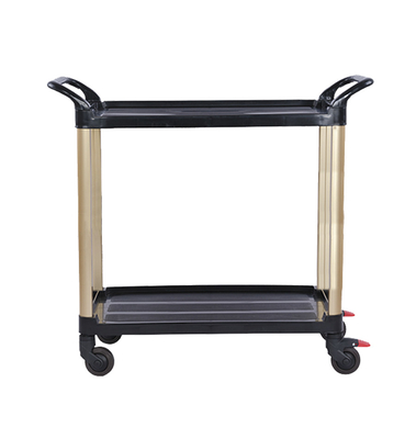 Chariot SILENCIEUX pliable de approvisionnement dinant robuste à plate-forme de 2 rangées du chariot 120KG à chariot