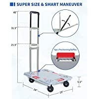 Un chariot pliable ISO9001 150kg à chariot de tortue de Spliceable de main SILENCIEUX