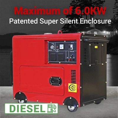 Mode à faible bruit silencieux diesel de moteur du groupe électrogène de 15HP 6.5kw 69db