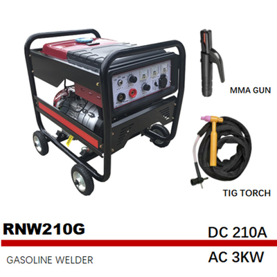 fréquence portative RNW210G de Generator Petrol Medium de soudeuse d'arc de 85.5kg 210A