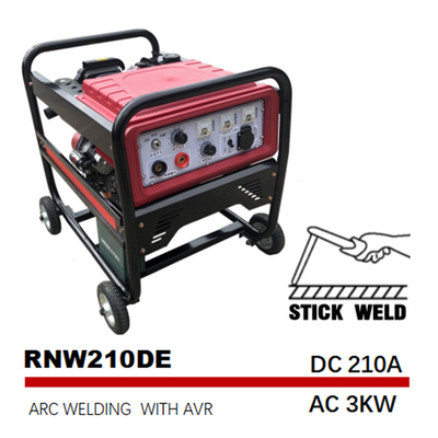 Arc de soudure Gen Diesel Welder du générateur 12.5L 210A de bâton de fréquence moyenne de SMAW