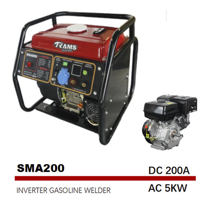 Générateur motorisé de début de main des soudeuses 420cc d'essence portative du kilowatt 200A à C.A. 5