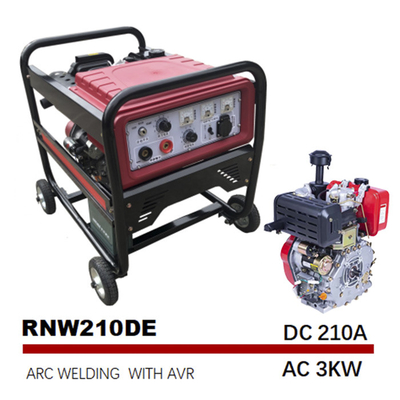 réservoir à moteur diesel de Generator 12.5L de soudeuse de moteur de l'arc 210A petit
