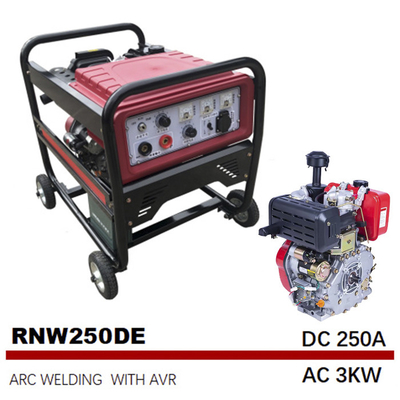 C.A. 3KW 250 de C.C une soudeuse de fréquence moyenne du réservoir 12.5L de générateur de soudure à l'arc électrique