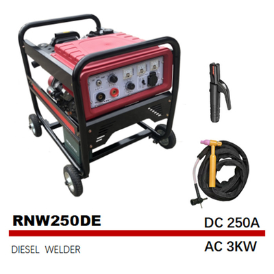 Réservoir diesel de générateurs de soudure à l'arc électrique à C.A. 3kw petit de fréquence moyenne