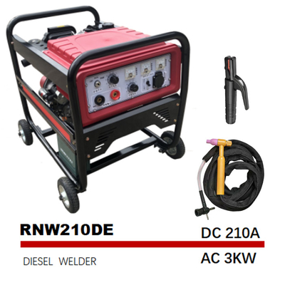 Générateur 5.5L de fréquence moyenne DIESEL de générateurs de soudure à l'arc électrique de RNW210DE 210A