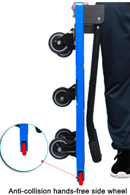 Main pliable escamotable de chariot à chariot de 6 roulettes poussant le chargement 400KG