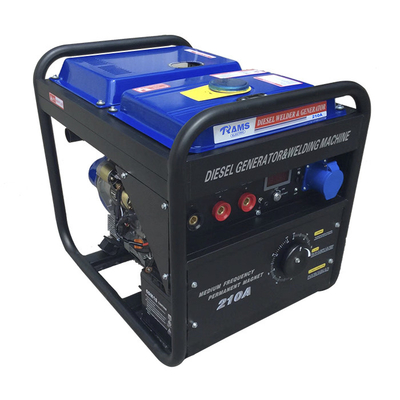Courant alternatif DIESEL de grand de réservoir de carburant générateur portatif de l'arc 3kw 210 ampères